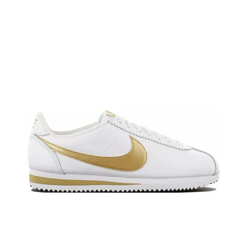 Nike Classic Cortez White Metallic Gold Women's-1