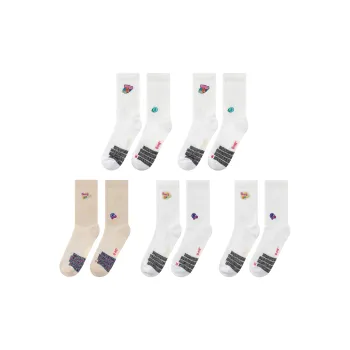 UZIS Knee High Socks Japan Version Unisex 1 Set 5 Pack