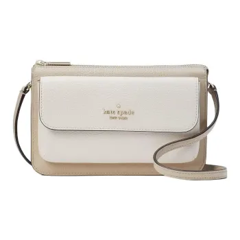 Kate Spade Leila Leather Shoulder Bag, Crossbody Bag Small Size Women's Light Sand Multicolor