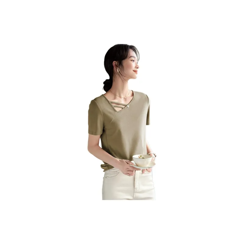 XWI T Shirts Women's Pale Green-2