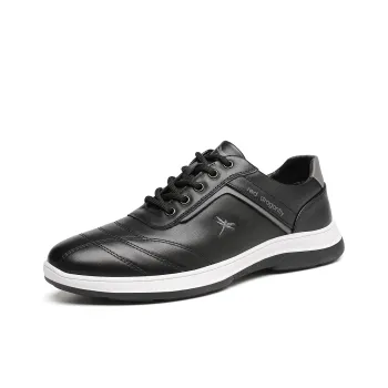 RED DRAGONFLY White Sneakers Fashion Versatile Abrasion Resistant Low Top Leather Upper Sports Casual Shoes Men's