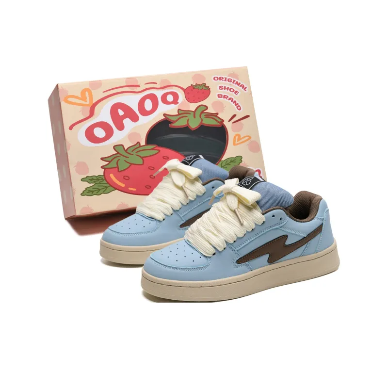 OAOQ Height Increasing Wear-Resistant Lightweight Breathable Slip-Resistant Low-Top Skateboard Shoes Unisex Box-18