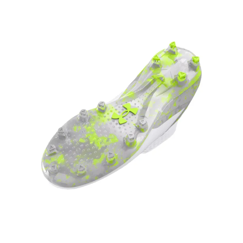 Under Armour Highlight Cushioning, Wear Resistant Soccer Shoes Unisex White-4