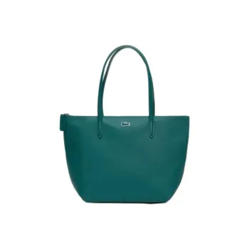 LACOSTE Synthetic Leather Tote Bag Shopping Bag Handbag Small Size Women's Green