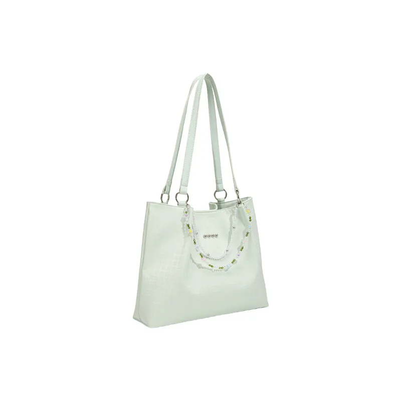 NOMK PU Shoulder Bag, Handbag, Tote Bag Women's Mint Green/Blue-1
