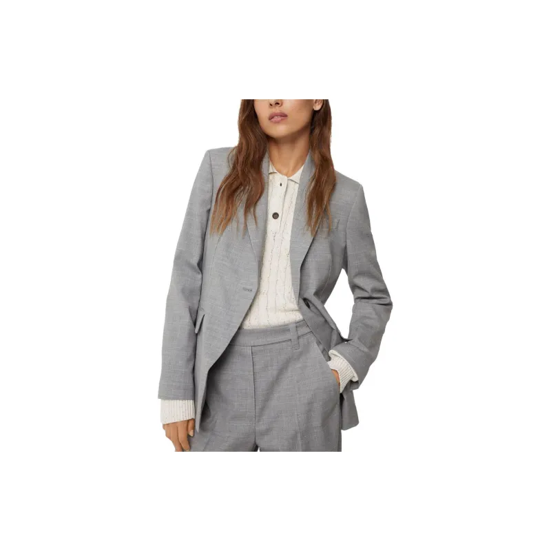 Brunello Cucinelli Mélange Effect Single Breasted Tailored Blazer-2