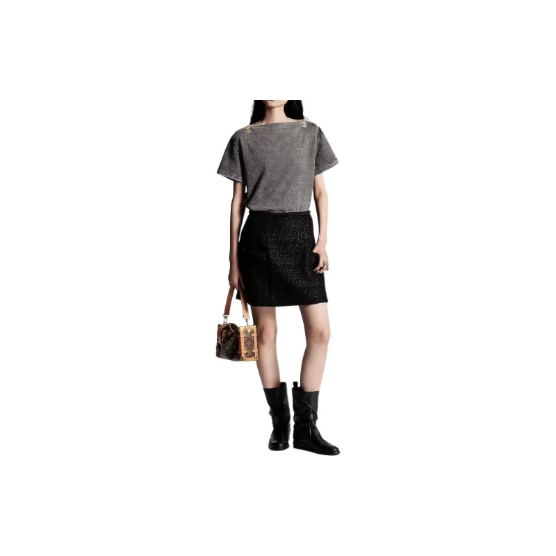 LOUIS VUITTON Tweed Pocket Skirt-1