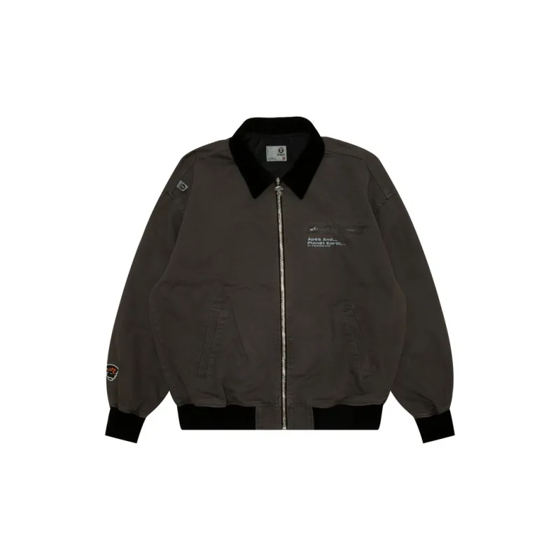 Aape Logo graffiti print Hooded Jacket-1