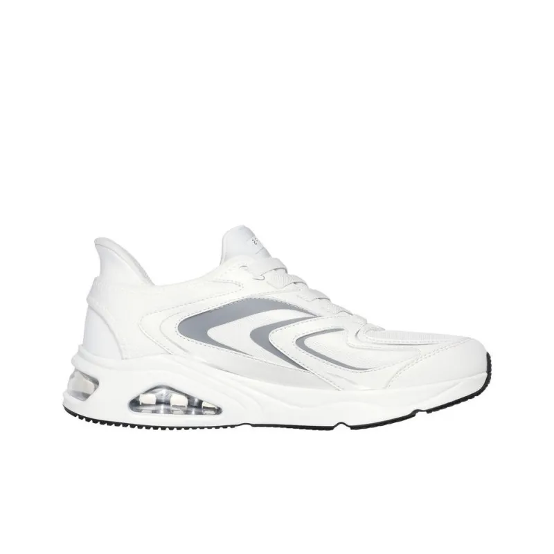 Skechers Slip Ins Anti Slip Wear Resistant Low Top Casual Shoes Men's White Gray-1