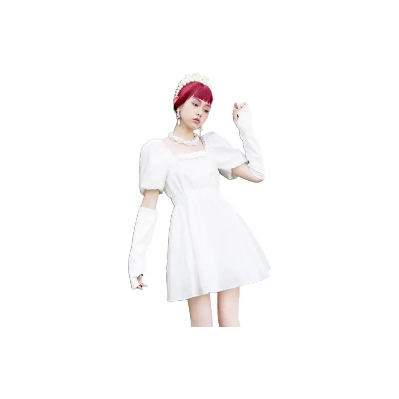 PHORM Short Sleeved Dresses Women's Natural White-2