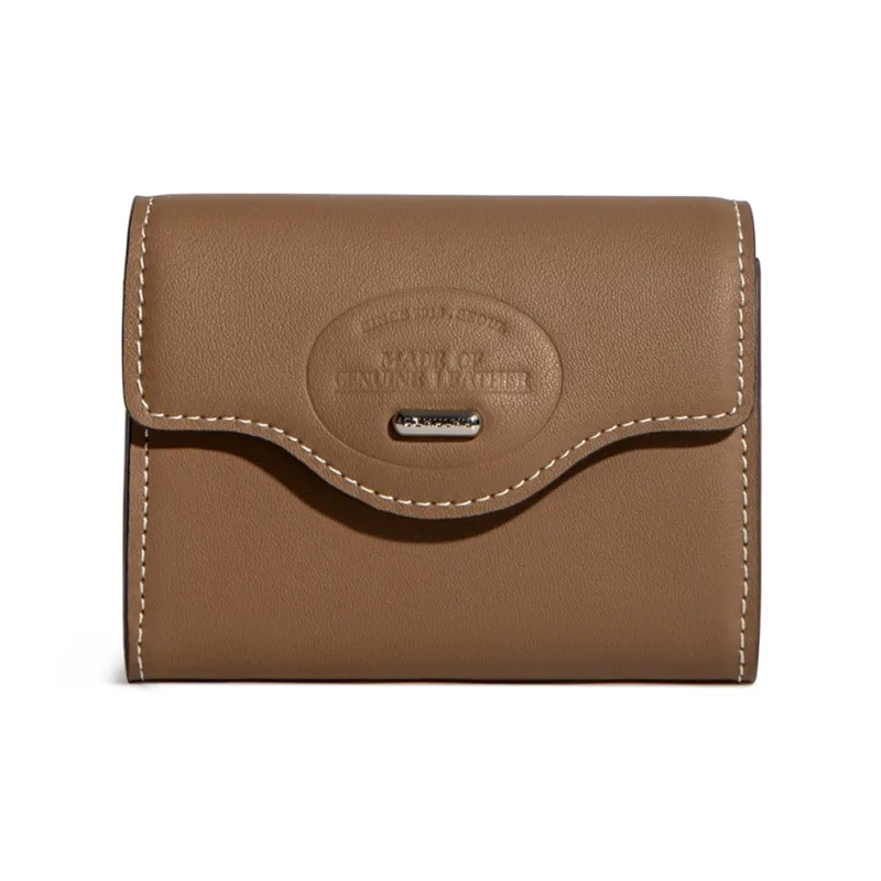 Cthulhu Top Grain Cow Leather Card Holder Mini Unisex Blue/Brown-5