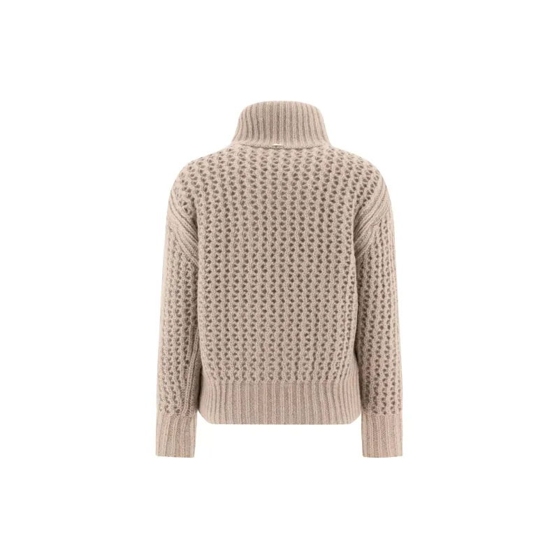 HERNO Resort High Neck Zip Up Cardigan-1