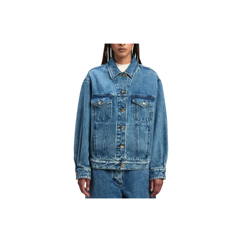 PALM ANGELS Embroidered panel Denim Jacket-2