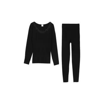 Red Bean Thermal Set Women's Black