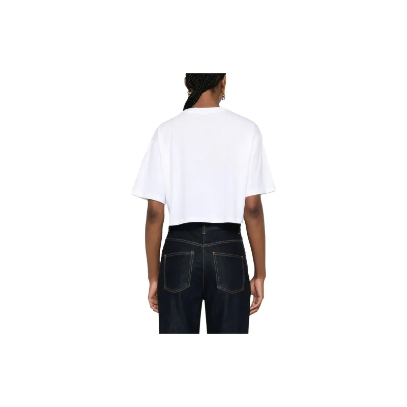 BALMAIN Logo Embellished Crewneck T Shirt-2