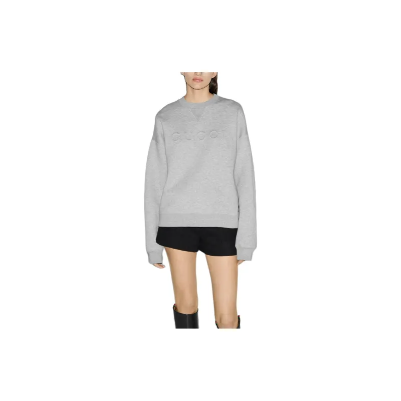 GUCCI Jersey Embossed Crewneck Sweatshirt-4