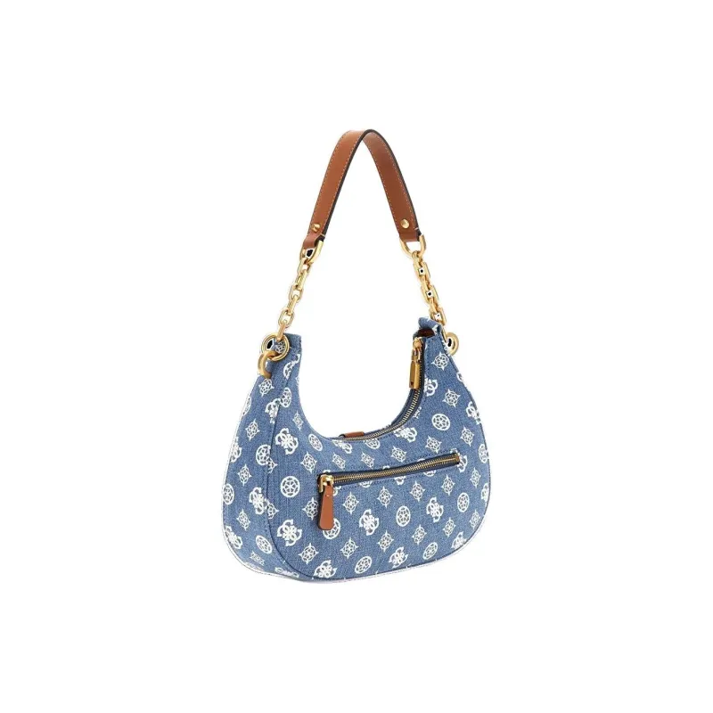 GUESS Cotton Handbag Shoulder Bag Women's Denim Blue-1