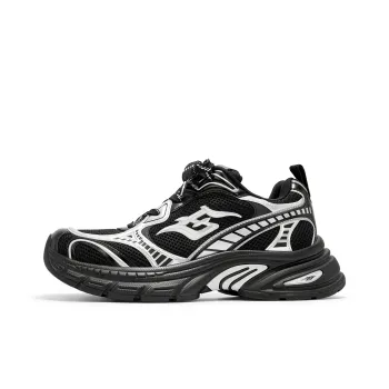 SENGUOGUO Anti Slip And Wear Resistant Height Increasing Low Top Chunky Sneakers Unisex Black
