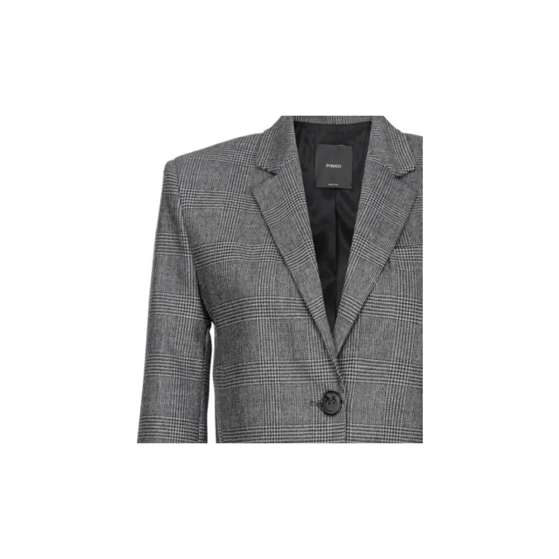 PINKO Houndstooth Cropped Jacket-2