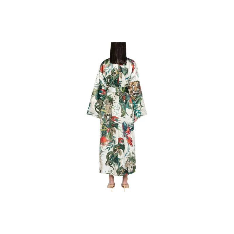 Roberto Cavalli Jungle print Belted Coat-3
