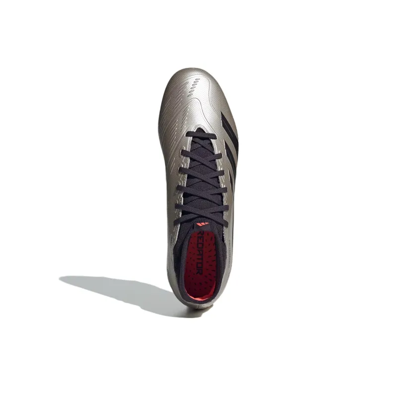 Adidas Predator League Mid Fg Platinum Metallic Aurora Black Turbo-3