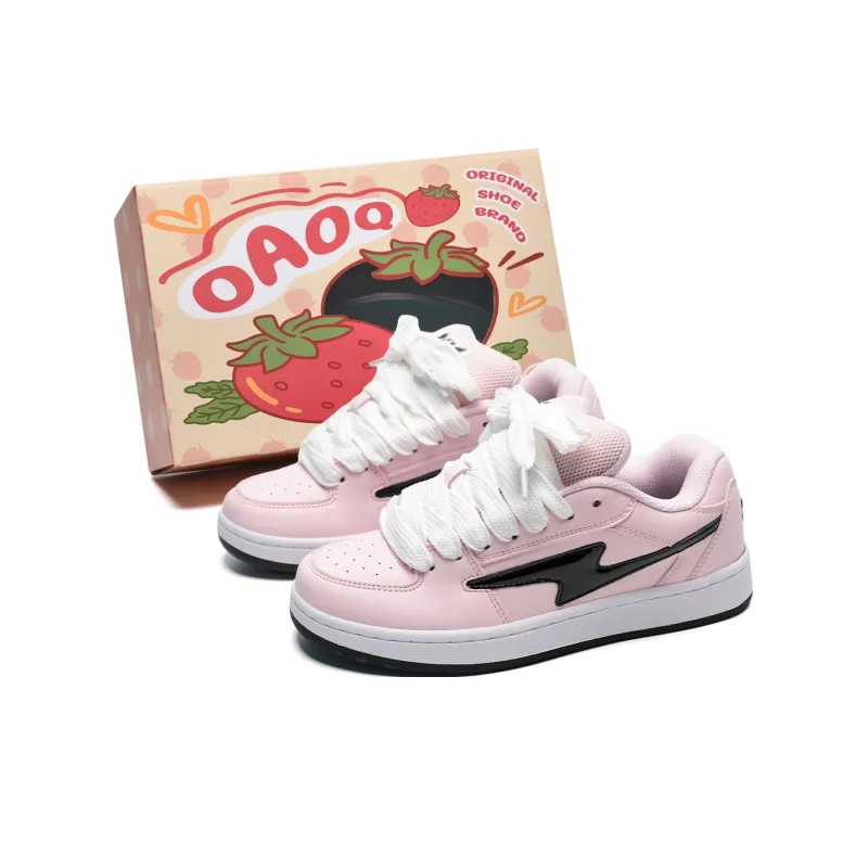OAOQ Height Increasing Wear-Resistant Lightweight Breathable Slip-Resistant Low-Top Skateboard Shoes Unisex Box-38