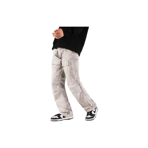 ZMOH Cargo Pants Unisex Light Gray