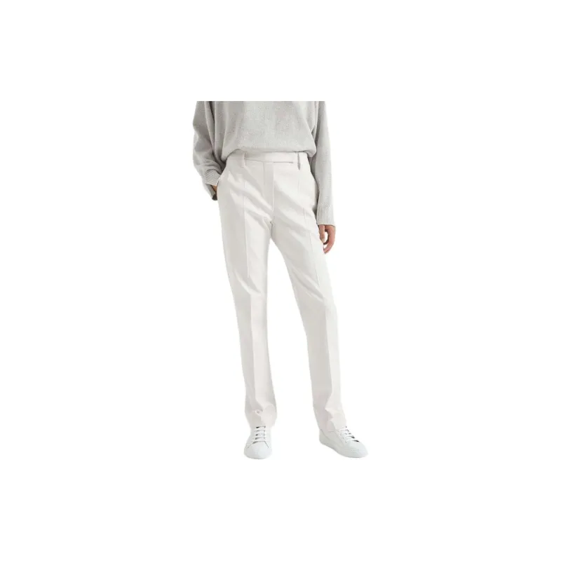 Brunello Cucinelli Monili Embellished Straight Leg Trousers-1