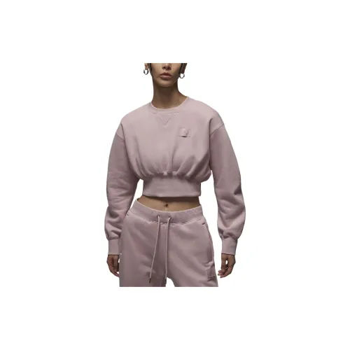 Jordan Flight Fleece Sweatshirts Women's Oxford Pink