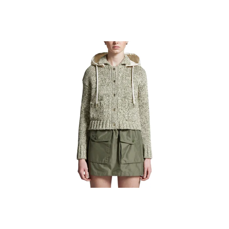 Moncler Hooded Cropped Cardigan-1