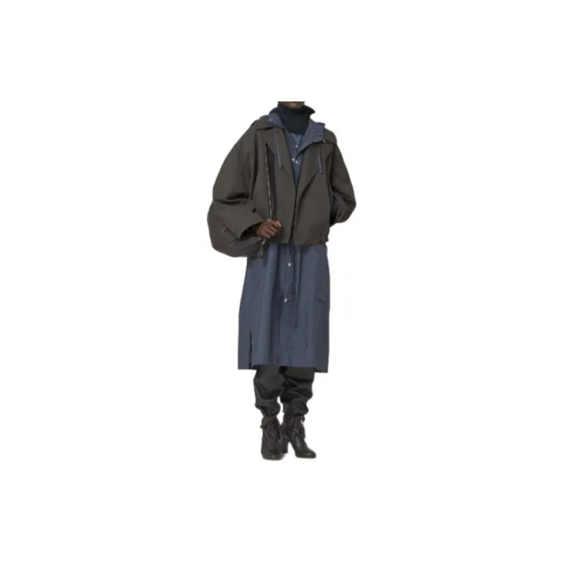 Lemaire Short Trench Blouson 'Dark Grey'-2