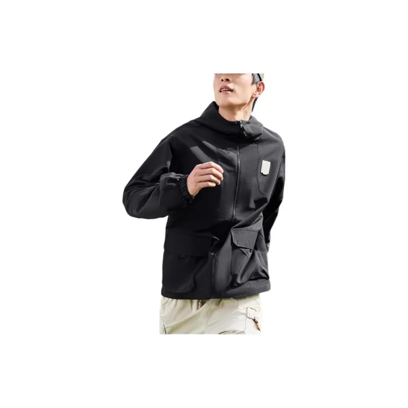 XTEP Jackets Coats Unisex Jet Black-3