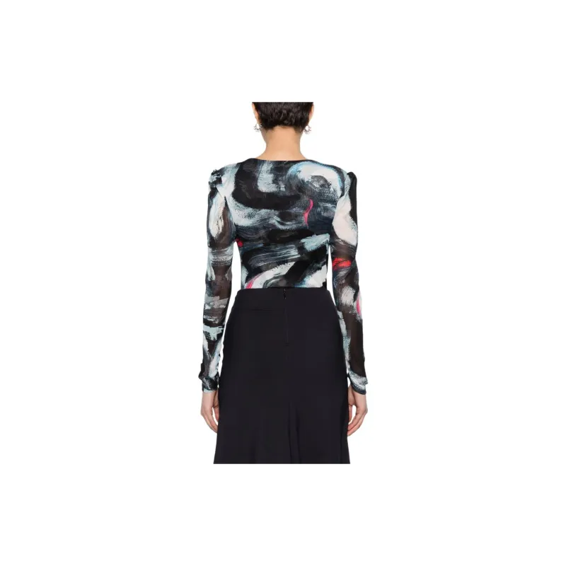 DVF Diane Von Furstenberg Costanza Mesh Bodysuit-2