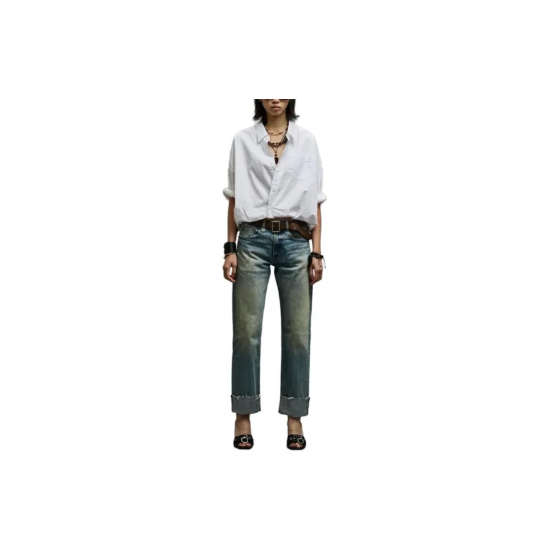 R13 SS24 Jeans Women's Roslin Blue-3