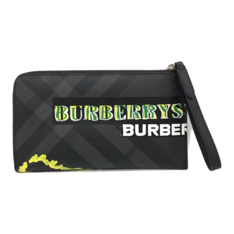 Burberry PVC Wallet Unisex Black-2