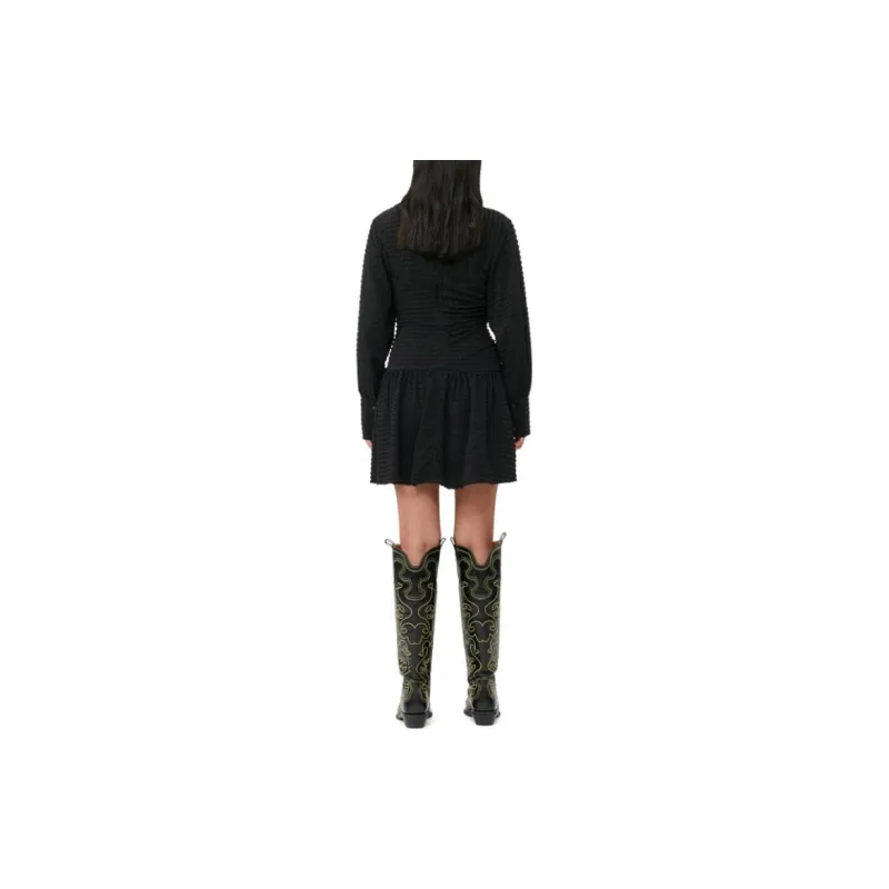 GANNI Long Sleeved Dresses Women's Black-2