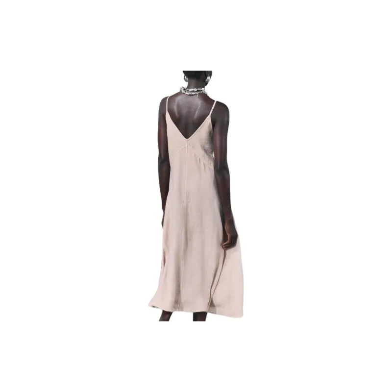 ZARA Slip Dresses Women's Light Pink-3