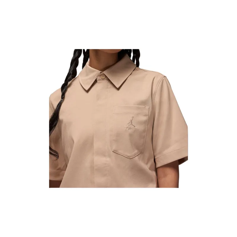 Jordan Women's Woven Crop Top Shirt Women's Brown-3