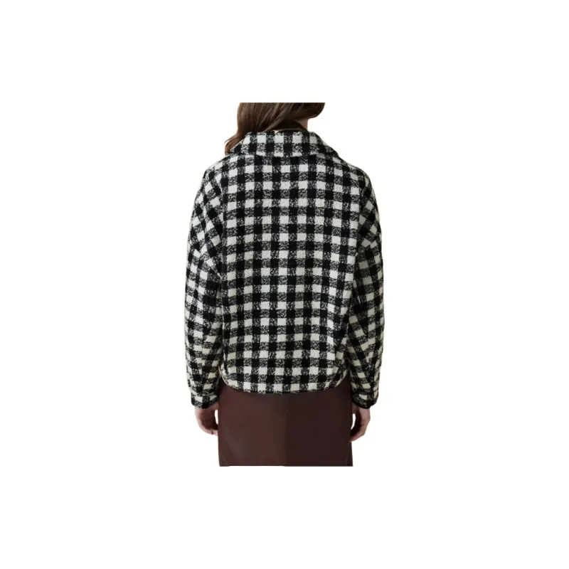DKNY Cropped Coat Women's Black-3