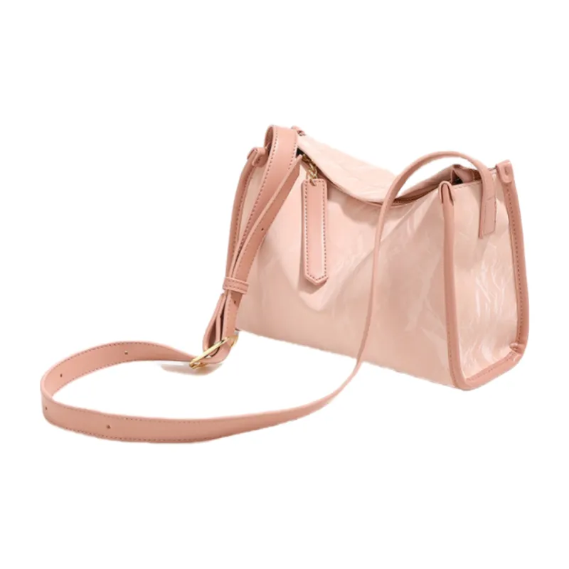 NOMK PU Shoulder Bag, Crossbody Bag Women's Coffee/Green/Pink/Ecru-5