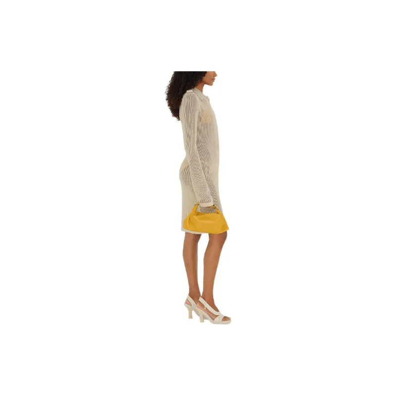 Burberry Long-Sleeved Dresses Women's Beige-4