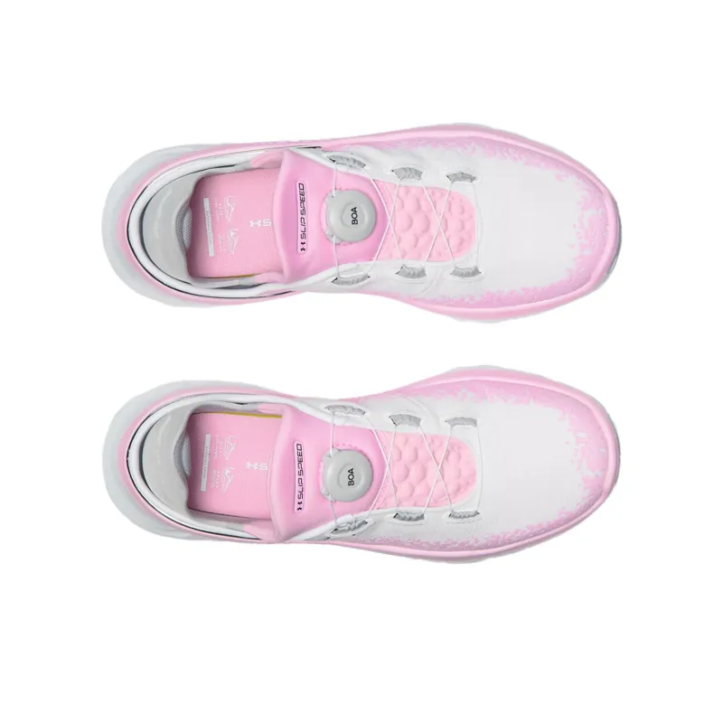Under Armour SlipSpeed Shock Absorbers Rebound Low Top Running Shoes Unisex Pink White-3