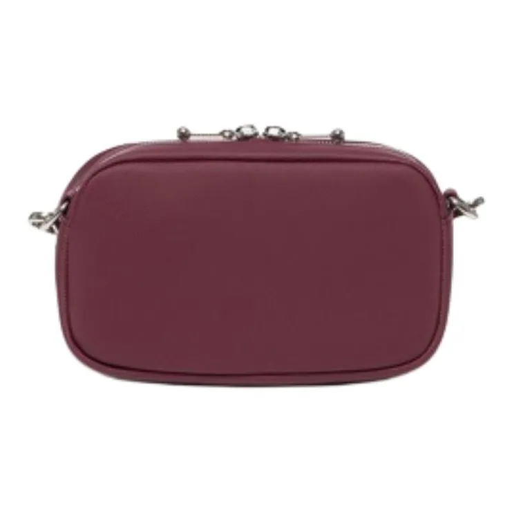 LACOSTE Synthetic Leather Crossbody Bag, Shoulder Bag Women's Fuchsia-2