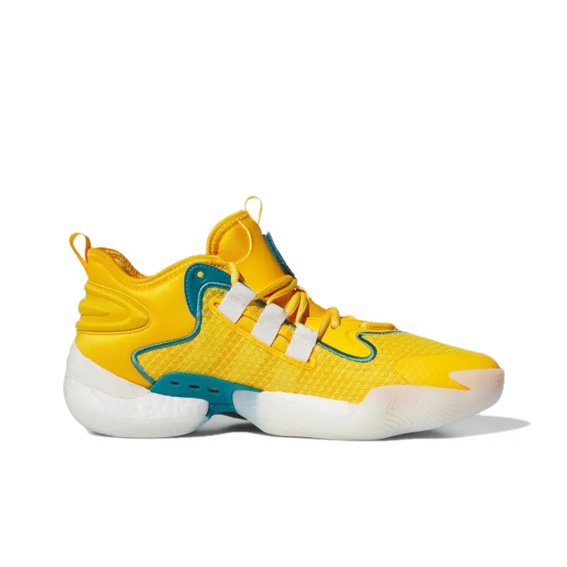 Adidas BYW Select Anti-Slip Wear-Resistant Mid-Top Basketball Shoes Unisex Yellow-1