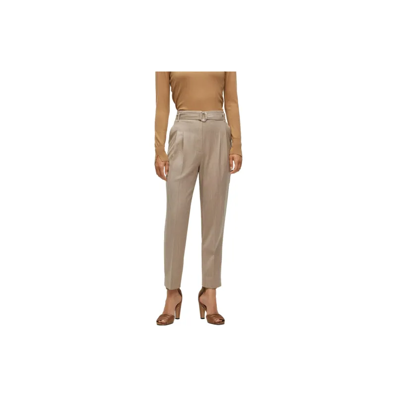 HUGO BOSS High waist Belted Cropped Trousers-2