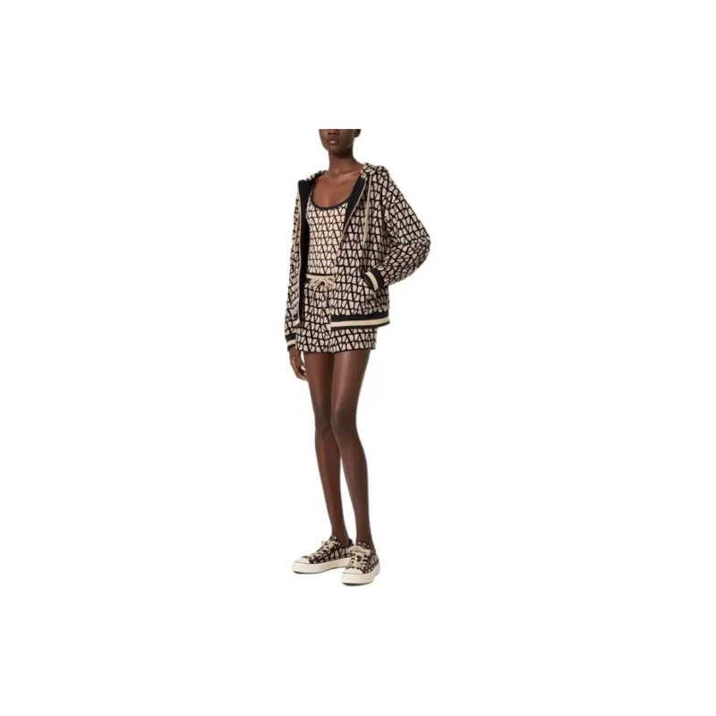 Valentino Logo Monogrammed Zipped Hoodie-3