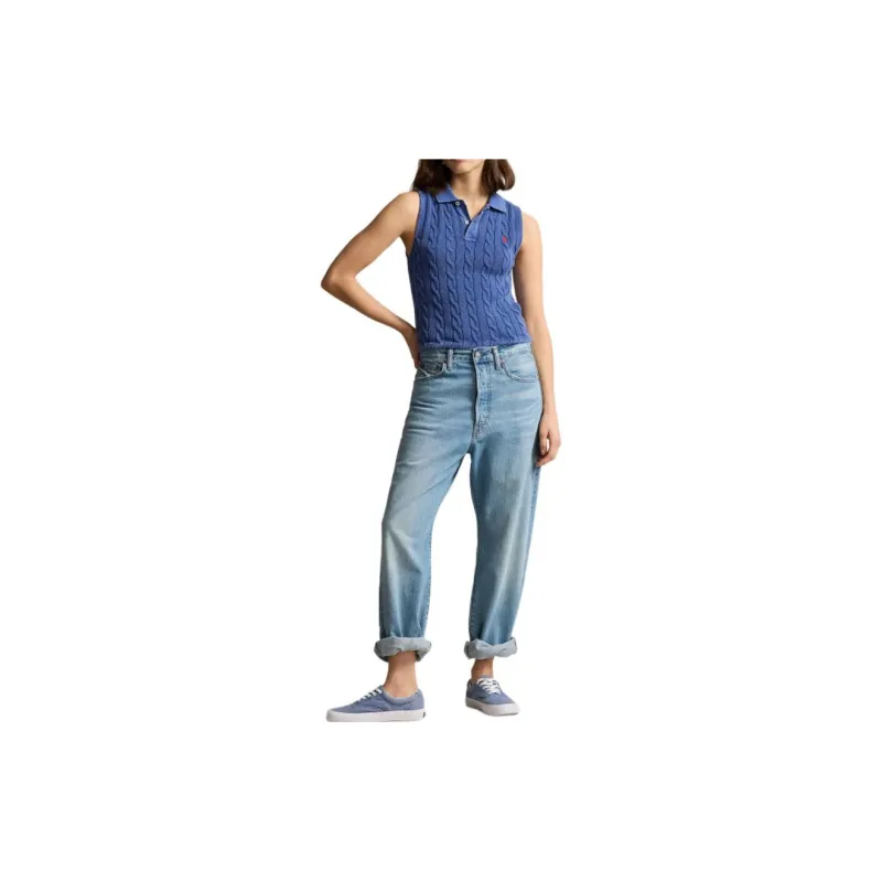 Polo Ralph Lauren Cable knit Cotton Polo Top-1