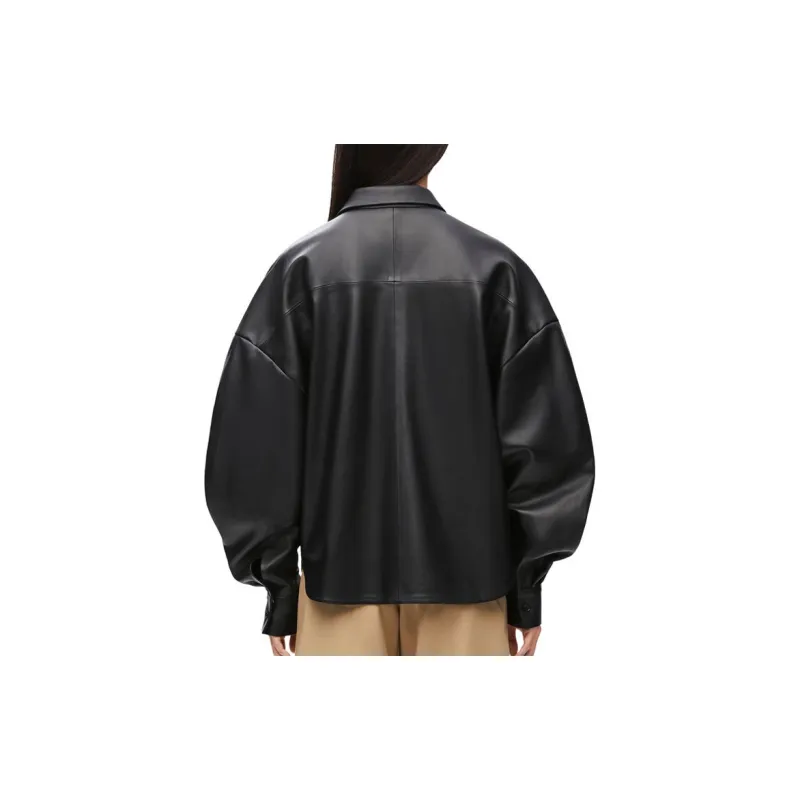 LOEWE SS24 Leather Jacket Women's Black-3