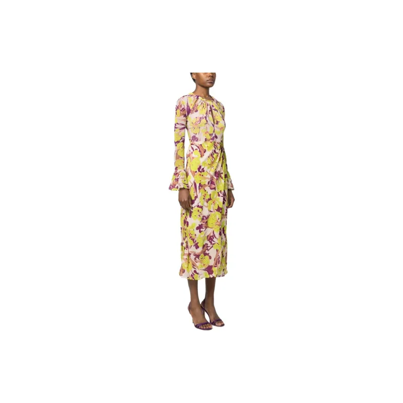 PINKO SS23 Long Sleeved Dress Women's Multicolor-3
