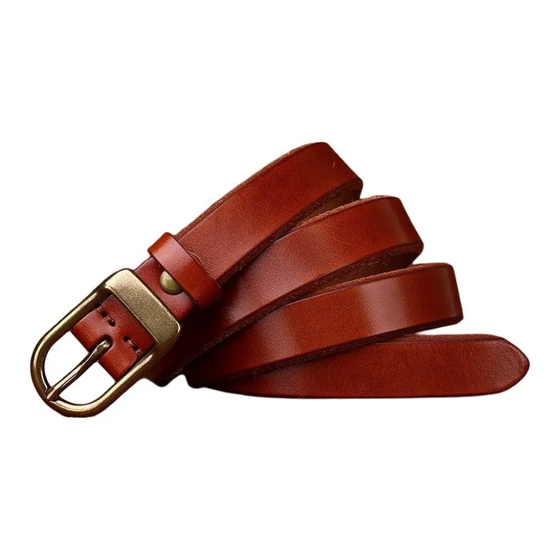 JEANSWEST Cow Leather Leather Belts Women's 2.4cm-3
